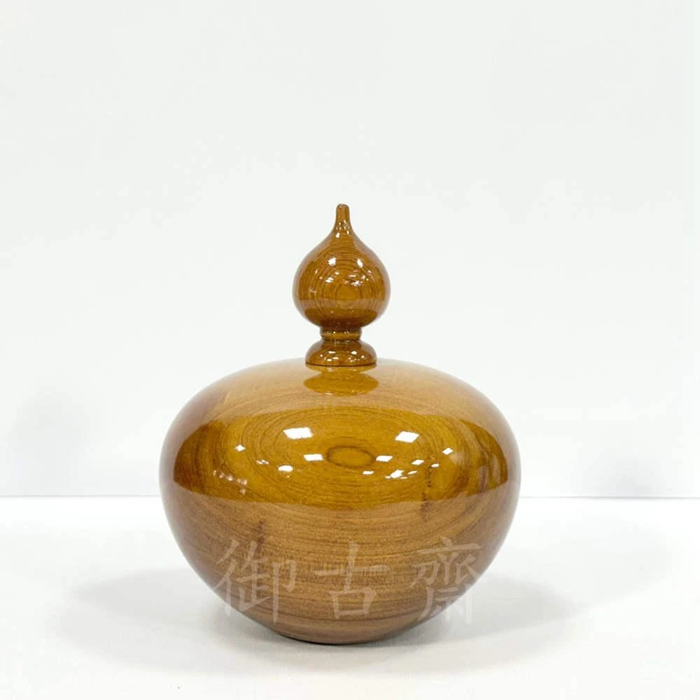 御古齋】台灣檜木聚寶盆帶財眼天然紋路招財進寶財源廣進迎財納福居家