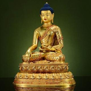 喜可xekoro全鎏金《釋迦牟尼》精工銅雕室內家用《釋迦摩尼》銅佛像擺件