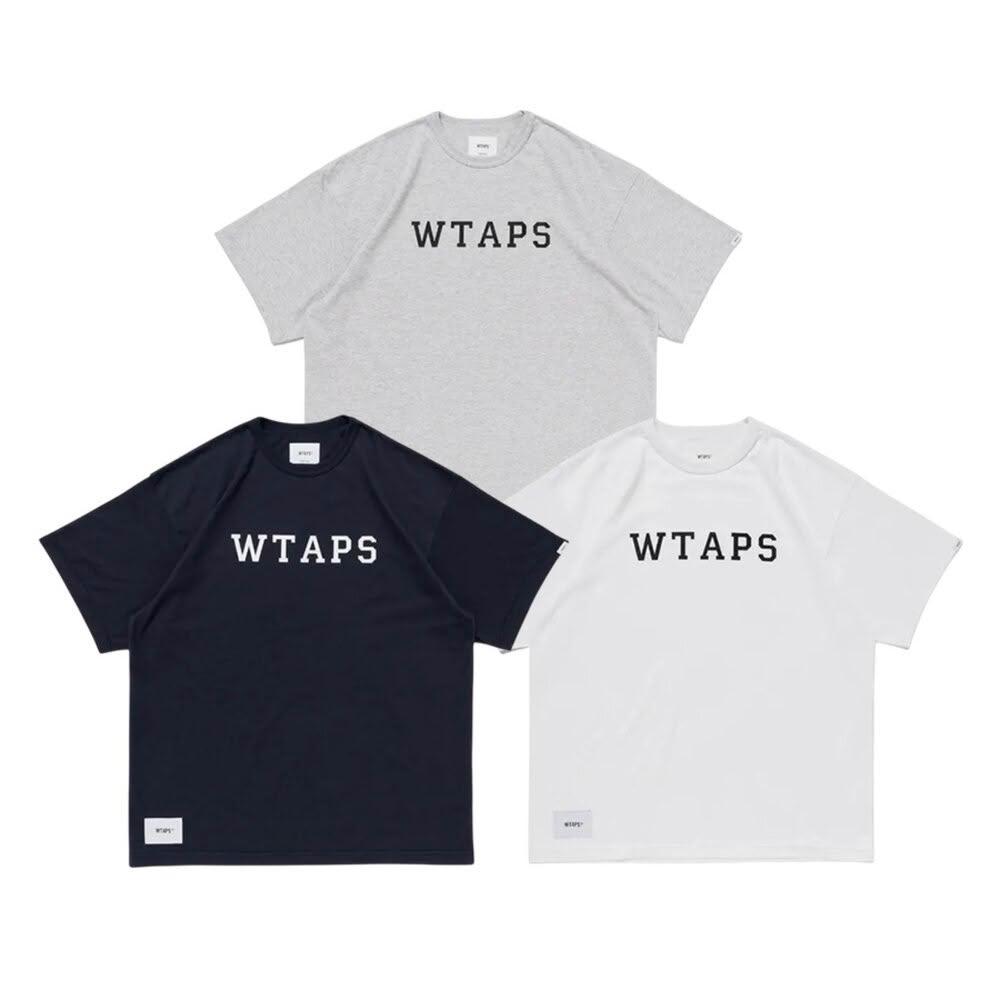 Wtaps Academy 01 Ss 灰/海軍藍/ Logo 短袖環保簡約251ATDT-CSM19