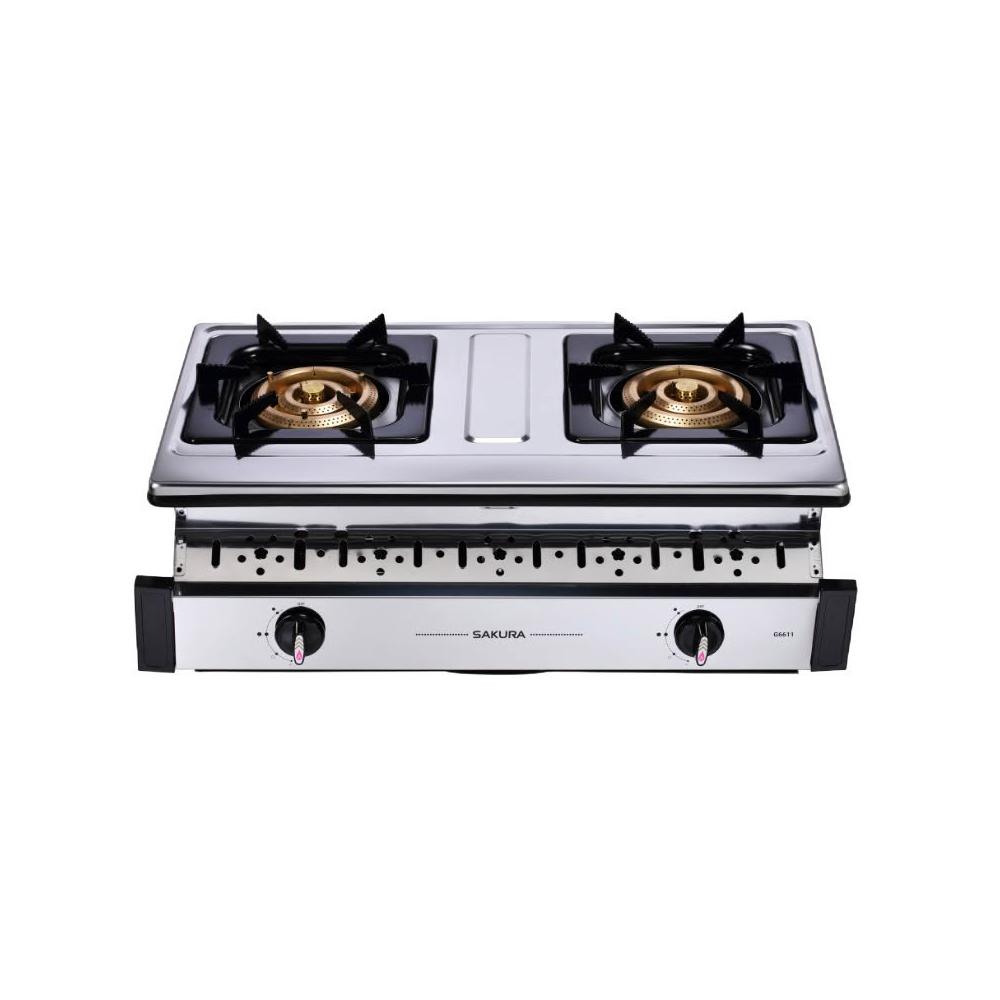 【SAKURA 櫻花】G6611S 三環銅爐頭安全爐 (含標準安裝) G-6611S｜嵌入爐｜三環大火｜純銅爐頭｜崁入爐｜