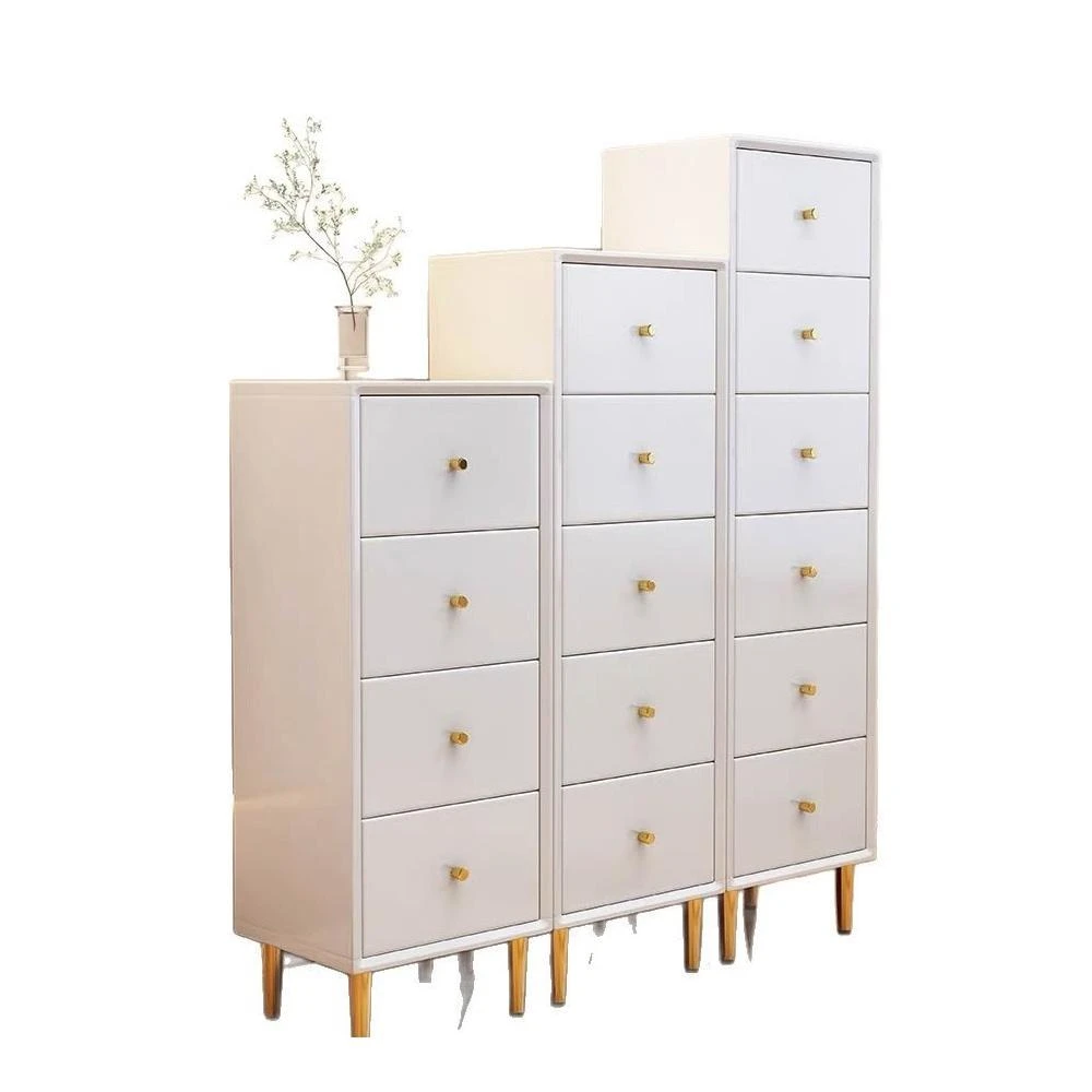 實木多用抽屜式收納櫃臥室多鬥櫃簡約北歐床邊儲物櫃超窄沙發邊櫃