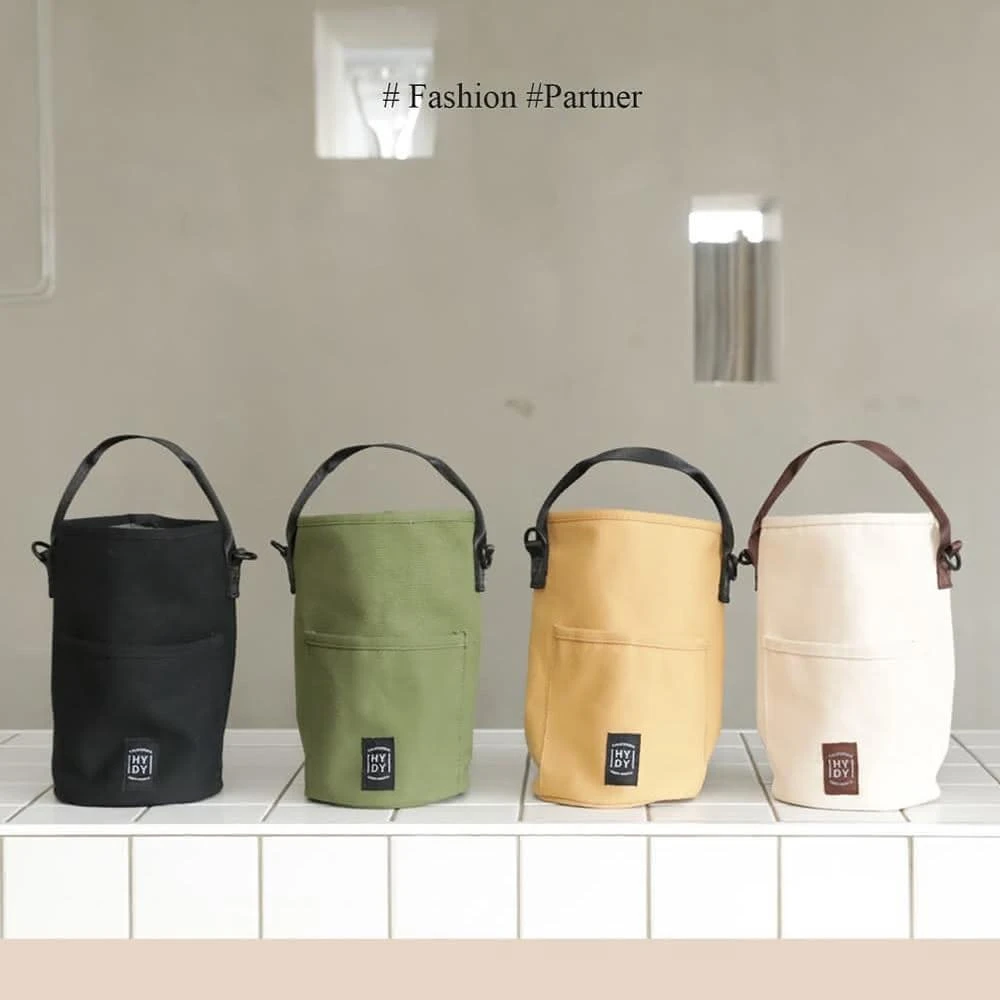 【HYDY】水瓶專用斜肩包 (4色;手提袋/飲料袋/側背包/帆布⼿提袋/交換禮物/聖誕禮物)