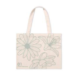 CANVAS BAG FLOWER DU MERCREDI_CREAM DEEPPINK main image 1