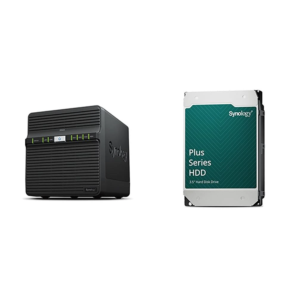 【Synology 群暉科技】〈自MO價〉DS423 4Bay NAS+Synology HAT3310 PLUS 12TB NAS硬碟(X2)