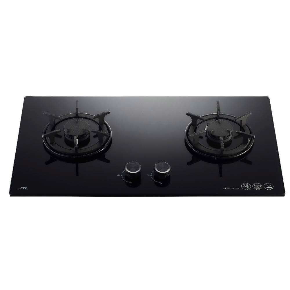 【喜特麗】二口晶焱定時玻璃檯面爐黑色NG1/LPG瓦斯爐JT-GC277AS基本安裝