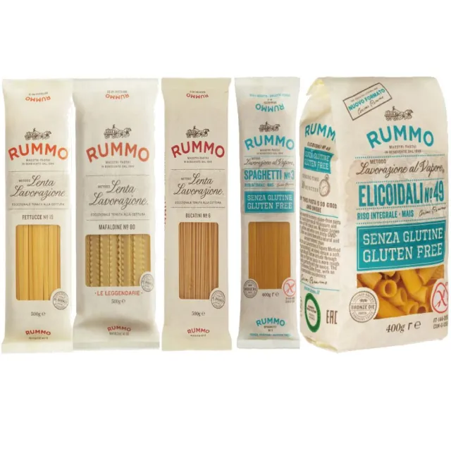 【RUMMO】森果食品 義大利麵 無麩質長型圓麵 波浪麵 無麩質橫紋水管麵 吸管麵  中寬扁麵