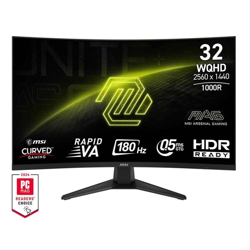 【MSI 微星】325CQF 曲面電競螢幕(0.5ms/1000R/2K/180Hz/VA)