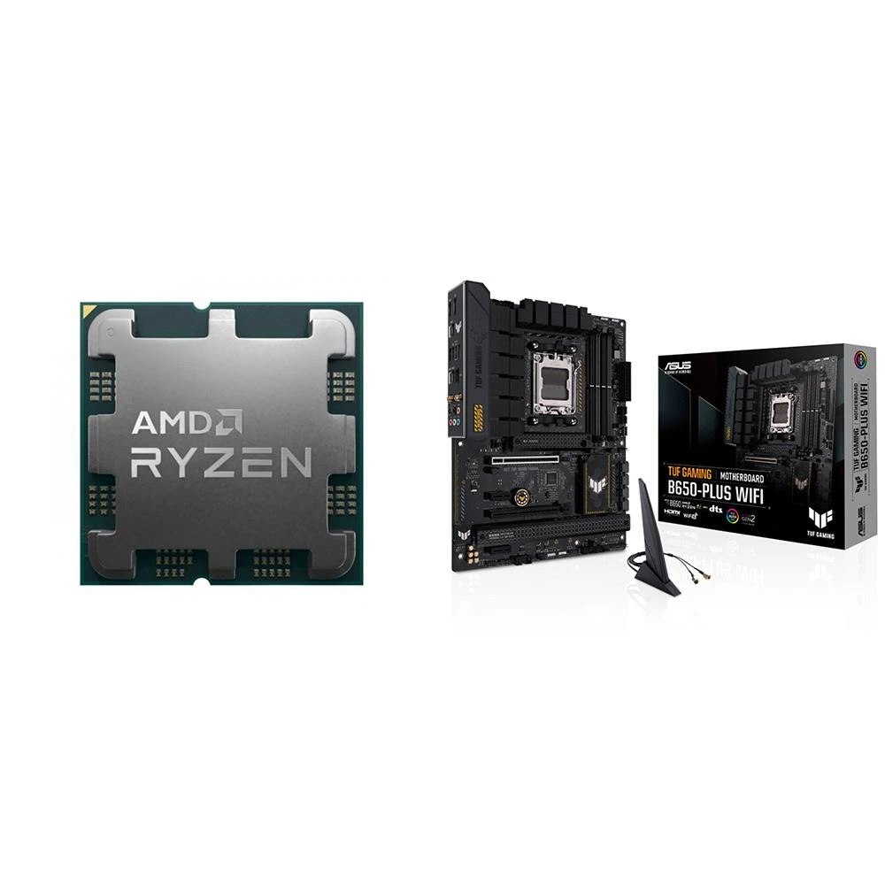 【AMD 超微】〈自MO價〉R7 7700 MPK+華碩 TUF GAMING B650-PLUS WIFI ATX主機板