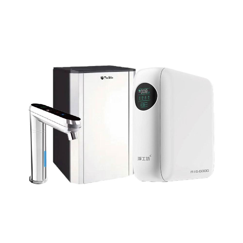 【puretron 普立創】TPH-689A2 二溫觸控式溫控熱飲機+AQUAS 淨工坊 A16 直輸型雙效節能RO純水機【省錢王淨水科技】