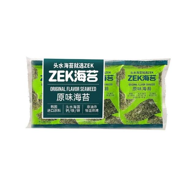 海苔網 ZEK韓國進口烤海苔組閤兒童零食紫菜壽司休閒小喫卽食零食