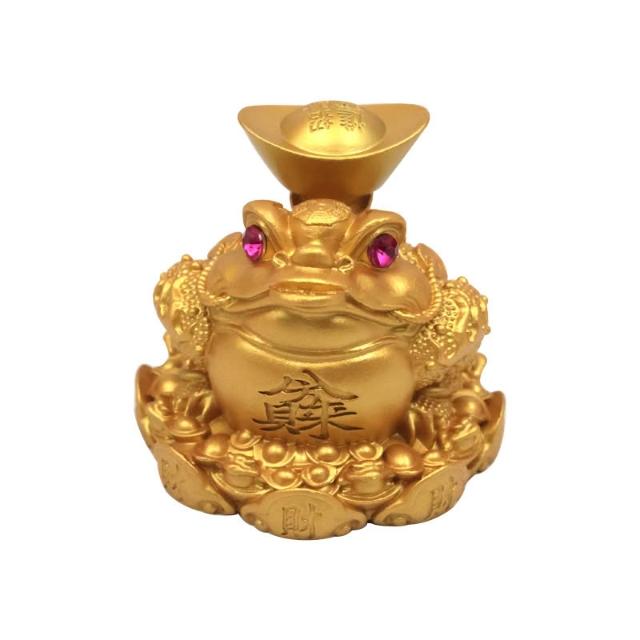 紅眼金蟾咬錢元寶擺件｜會轉動的風水招財小物｜聚財化煞開運擺飾鎮宅必備