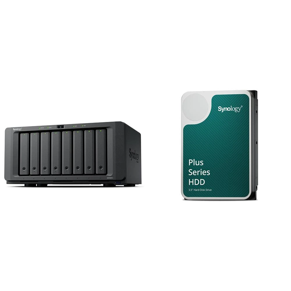 【Synology 群暉科技】〈自MO價〉DS1825+ 8Bay NAS+HAT3300 PLUS 6TB NAS硬碟(X2)