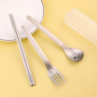 卡皮巴拉鈦便攜餐具  (鈦餐具 鈦筷子 鈦湯匙 便攜餐具 鈦餐具組)