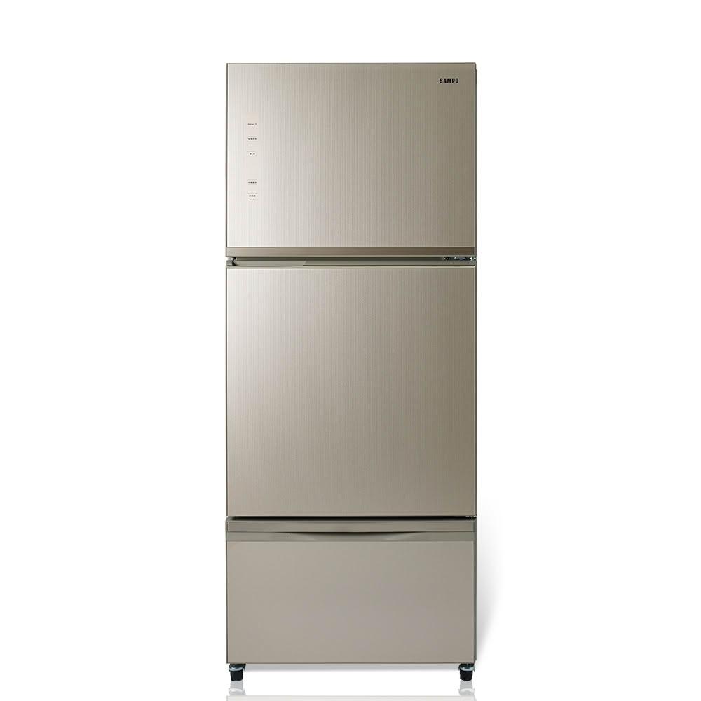 【SAMPO 聲寶】AIE玻璃系列變頻三門冰箱SR-C53GDV(限中彰投地區直送)