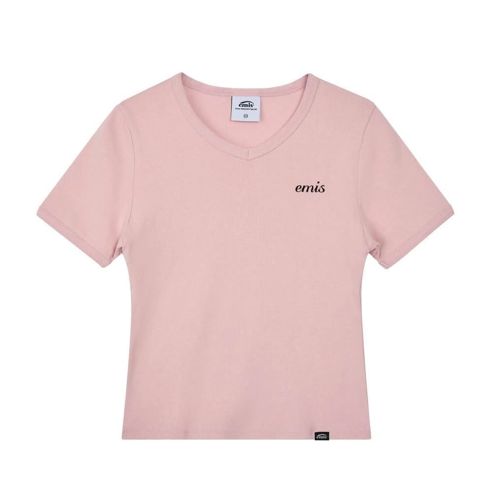 emis】預購韓國emis HEART T-SHIRT SHIRT 韓製愛心刺繡寬版短袖T