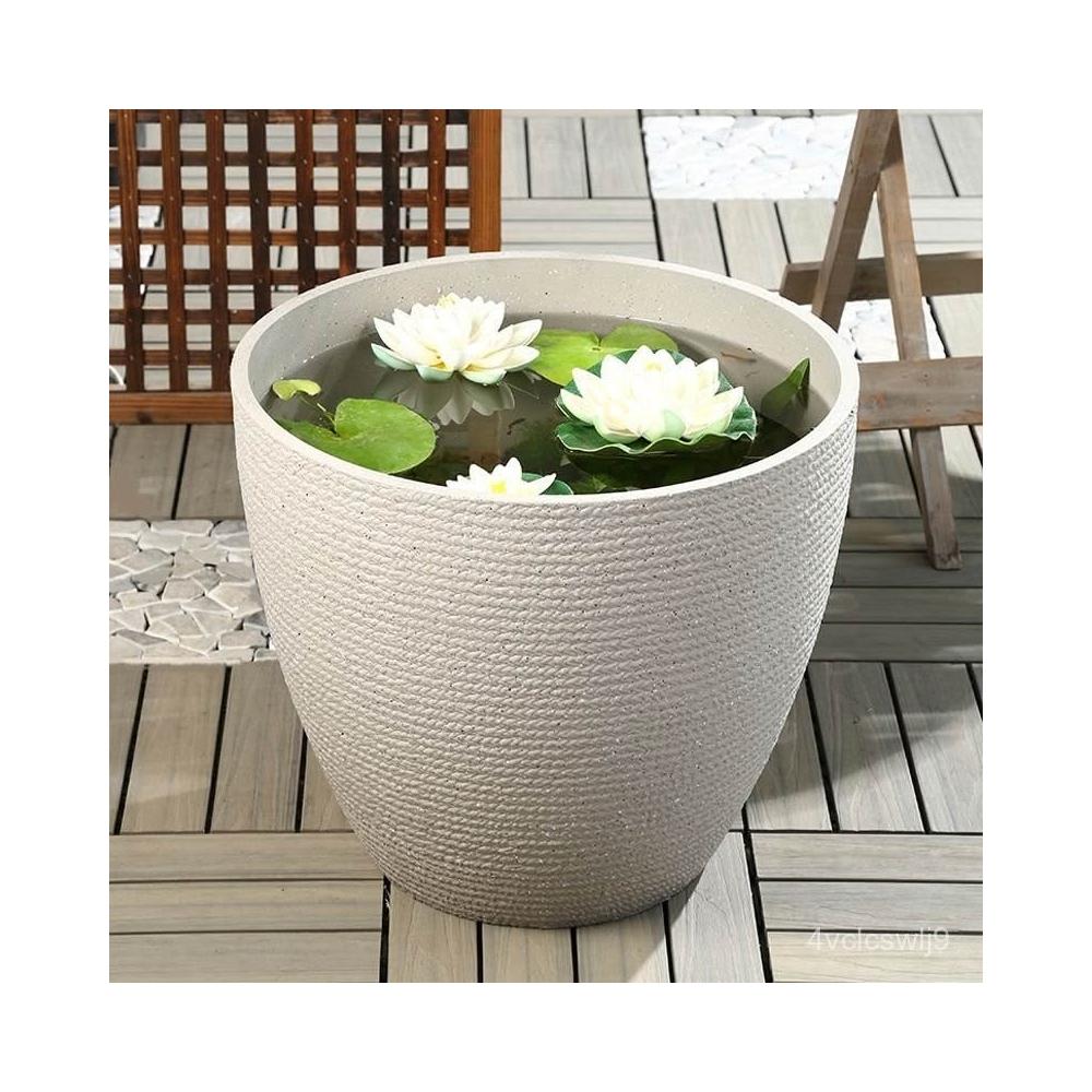 戶外庭院魚缸塑料古法養魚缸水培缸睡蓮荷花盆缸金魚烏龜生態造景