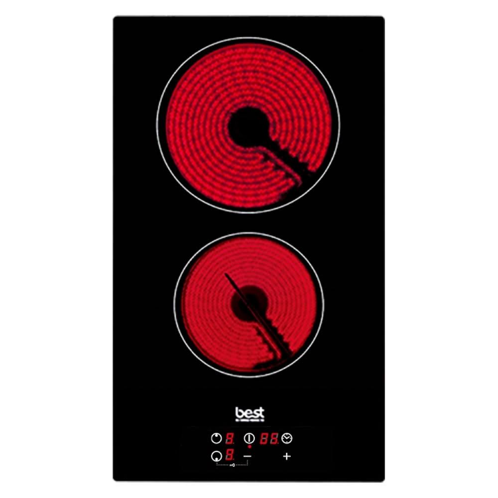 【BEST 貝斯特】E2835 嵌入式雙口電陶爐 (含基本安裝)｜雙口爐｜觸控面板｜計時器｜自動關機｜快速加熱｜餘溫指示｜220V｜