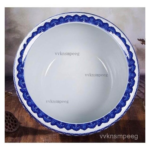 陶瓷魚缸金魚缸客廳龜缸荷花缸風水瓷缸大型特大養魚盆