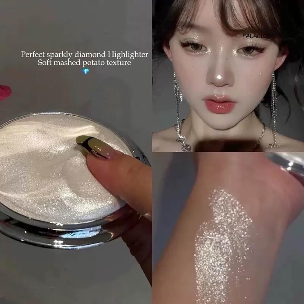 『天天秒發』 高光膏 碎鑽高光 土豆泥高光 打亮 提亮 細閃清透銀河細閃美暈了!亮晶晶眼影土豆泥高光爆閃香檳金法式細膩女