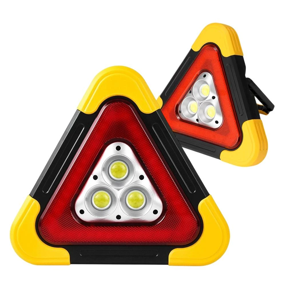 【喵呼嚕】多功能三角警示燈 登山露營施工安全燈 車用緊急故障燈 三角號誌燈