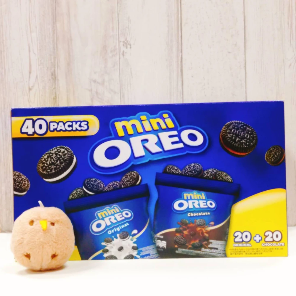 【OREO 奧利奧】MINI OREO 迷你奧利奧巧克力夾心餅乾分享組 40包入 816公克 (迷你 香草 可可 巧克力餅乾 迷你包 隨身)