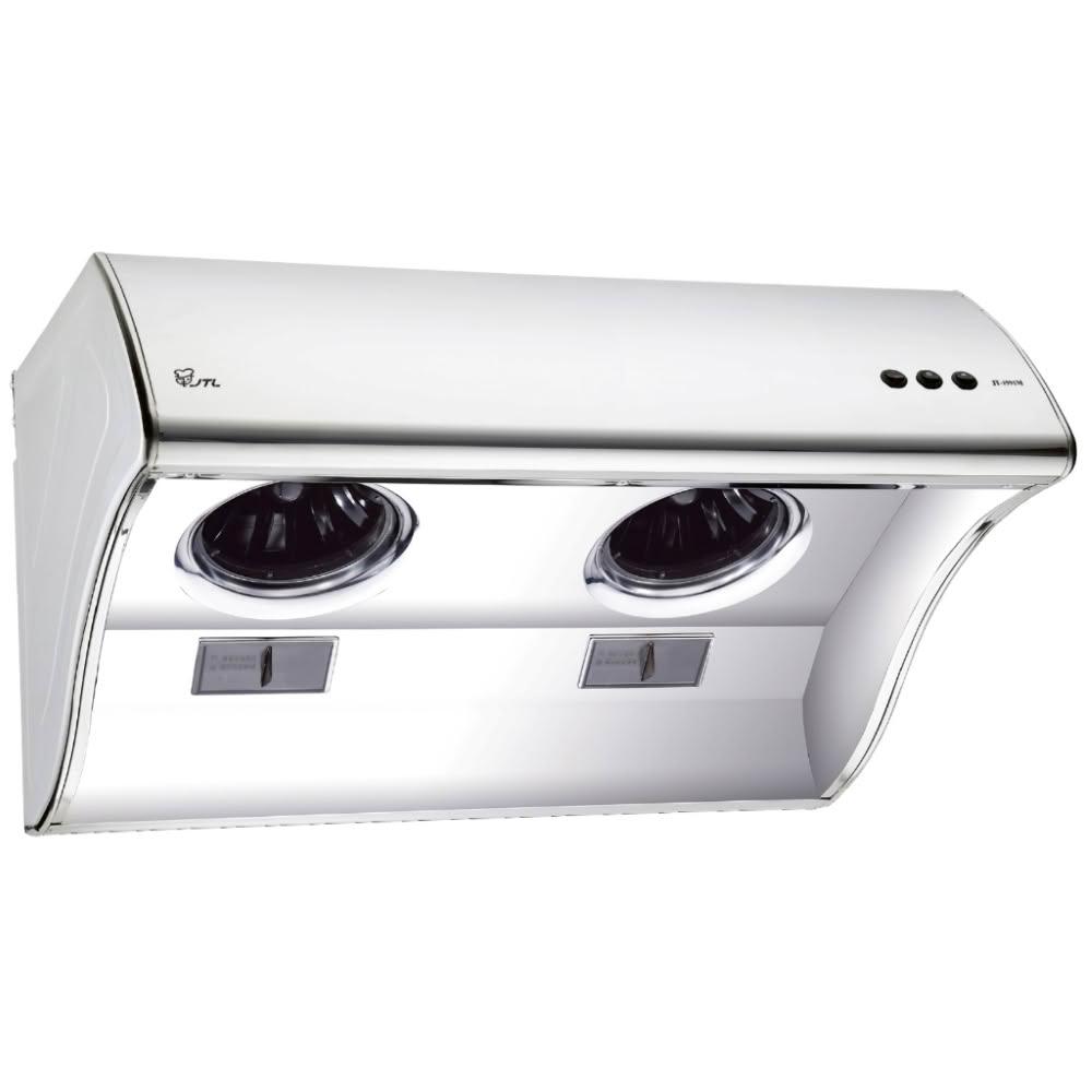 【喜特麗】JT-1991M 斜背式排油煙機 (含基本安裝)｜80公分｜煙罩加深｜雙渦輪馬達｜38公分背板｜