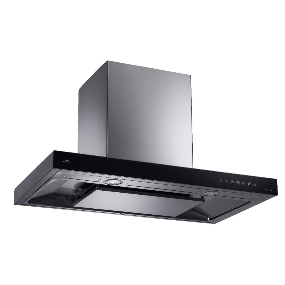 【喜特麗】JT-1180L 超靜音倒T排油煙機 (含基本安裝)|倒T|環吸|90公分|黑玻|變頻馬達|延遲排煙|