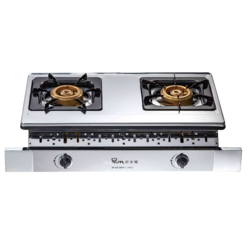 【喜特麗】JT-GU201S 雙口嵌入爐 (含基本安裝)|嵌入爐|銅合金爐頭|崁入爐|瓦斯爐|