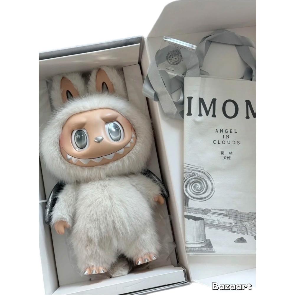 Labubu 大天使 LABUBU Zimomo THE MONSTERS 天使白色大首領大娃58cm