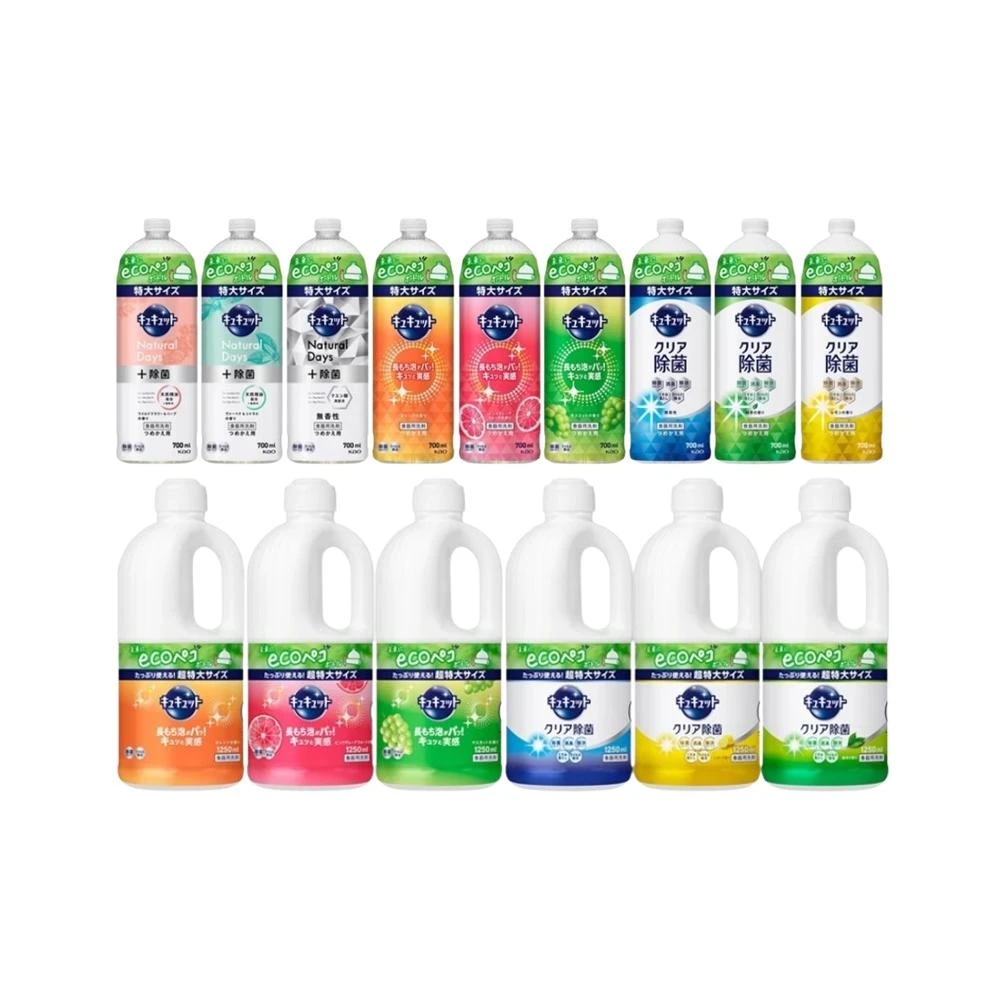 【Kao 花王】日本 花王 KAO 高效去油洗碗精 珂珂透洗碗精 (特大補充瓶 洗碗液)