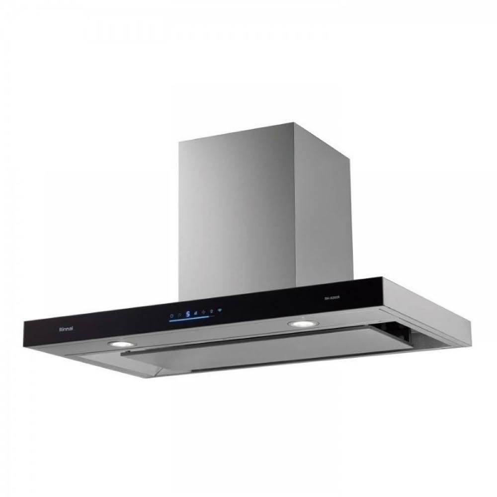 【林內】RH-9391R 倒T式4D直吸智能連動排油煙機 (含基本安裝)｜倒T式｜環吸｜90公分｜火力自動變化｜延遲關機｜