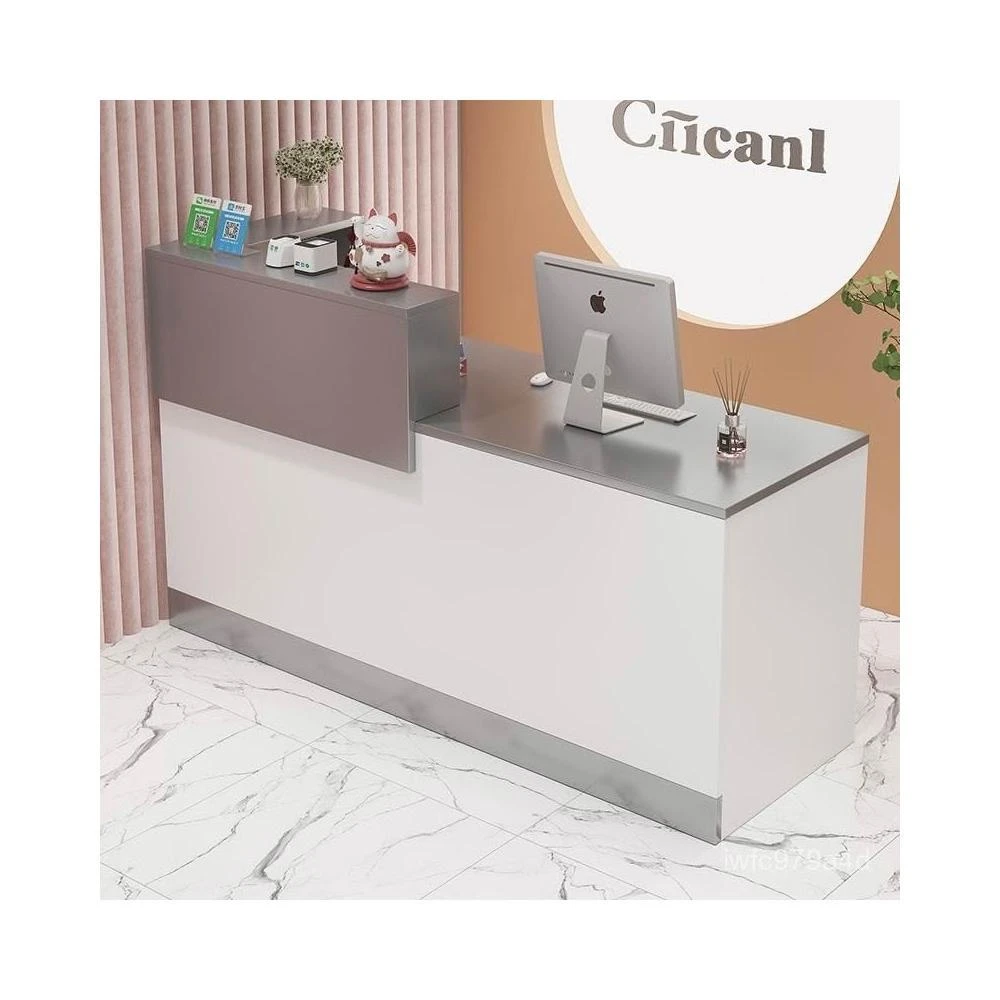 吧臺收銀臺前臺簡約小型吧臺櫃服裝店美髮前臺收銀臺商用接待臺