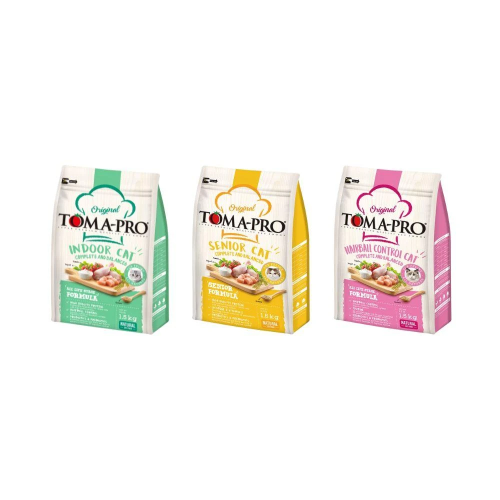 【TOMA-PRO 優格】化毛高纖低脂雞肉貓糧 貓飼料 貓乾糧 1.5kg-3kg 小包 (成幼貓/室內貓/高齡貓)