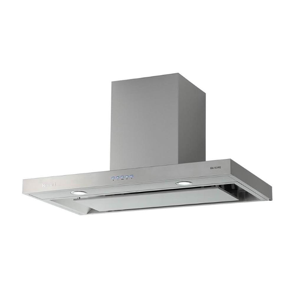 【林內】RH-9390 4D直吸導流設計排油煙機 (含基本安裝)｜倒T式｜環吸｜90公分｜3段風速｜磁吸式導流板｜延遲關機｜