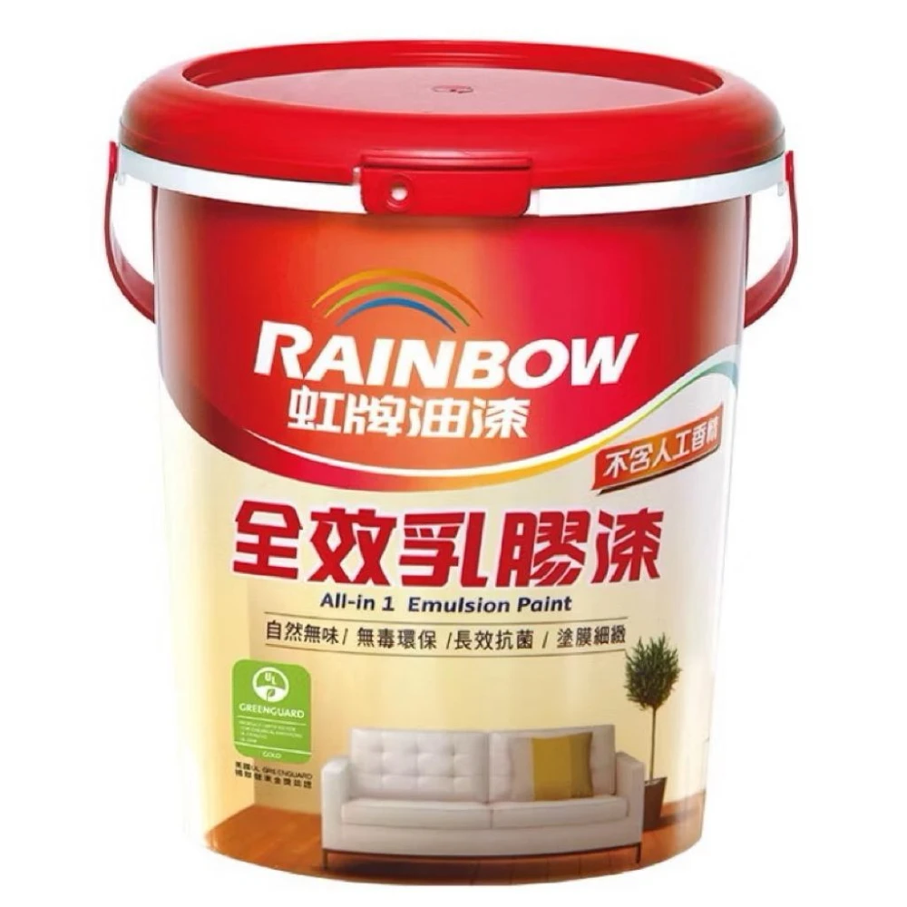 【虹牌】虹牌 458 全效乳膠漆 3.7 公升/3公升 無毒無味抗發霉耐髒 