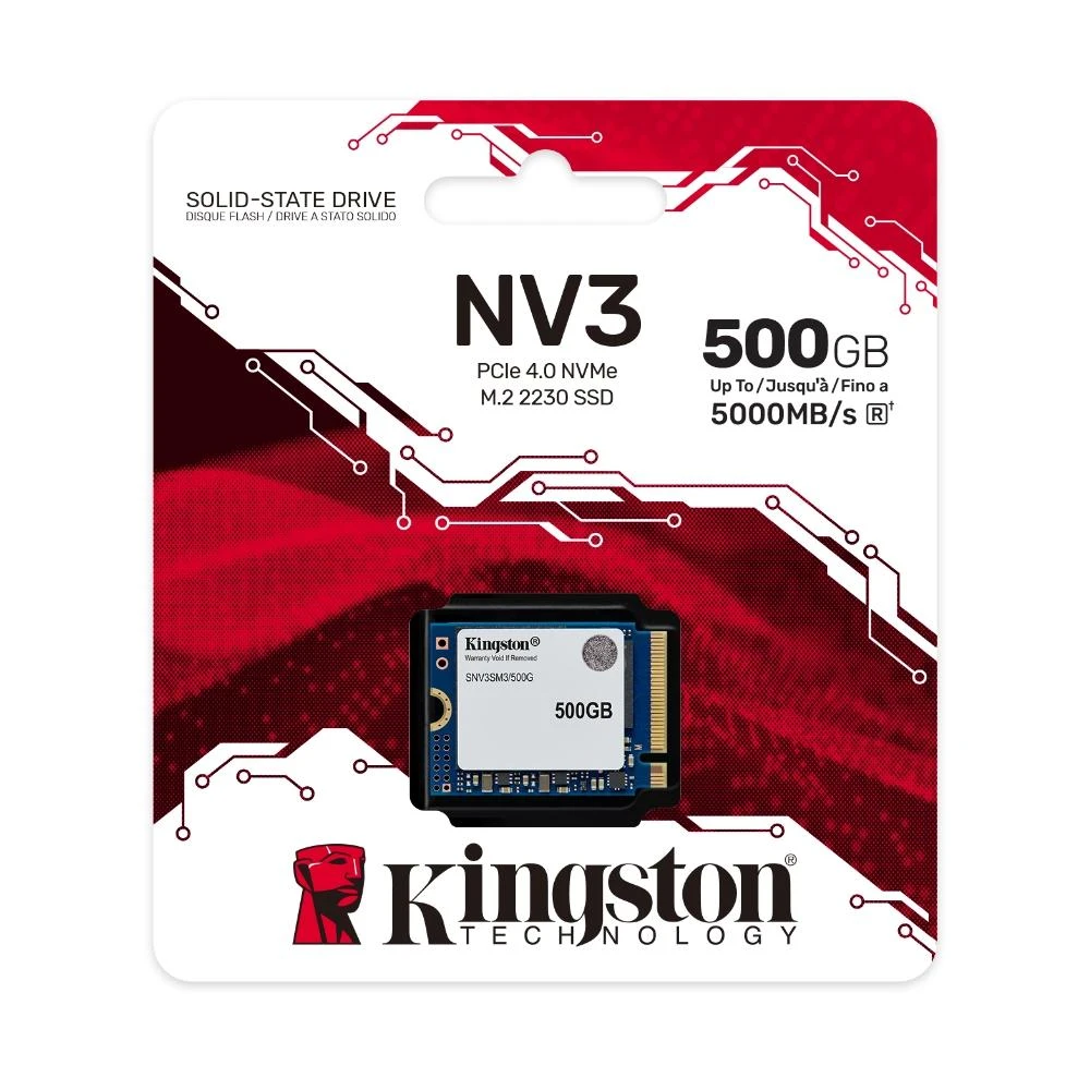 Kingston 金士頓】NV3 500GB NVMe PCIe4.0 M.2 SSD 高效能固態硬碟讀取