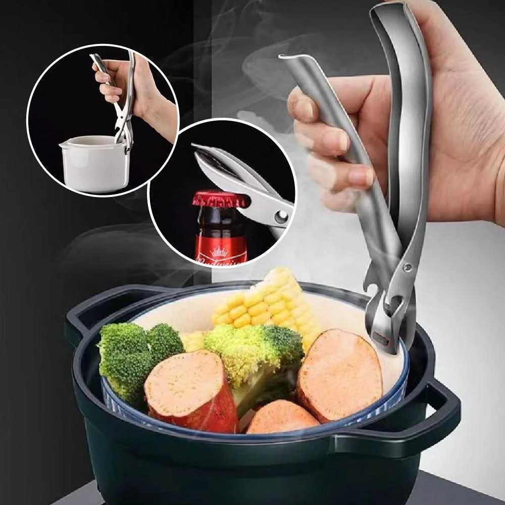 【新錸家居】升級款★304不鏽鋼防燙加厚隙縫可夾碗夾/取盤子夾器(廚房電鍋夾隔熱防滑蒸夾提取器砂鍋烤盤)