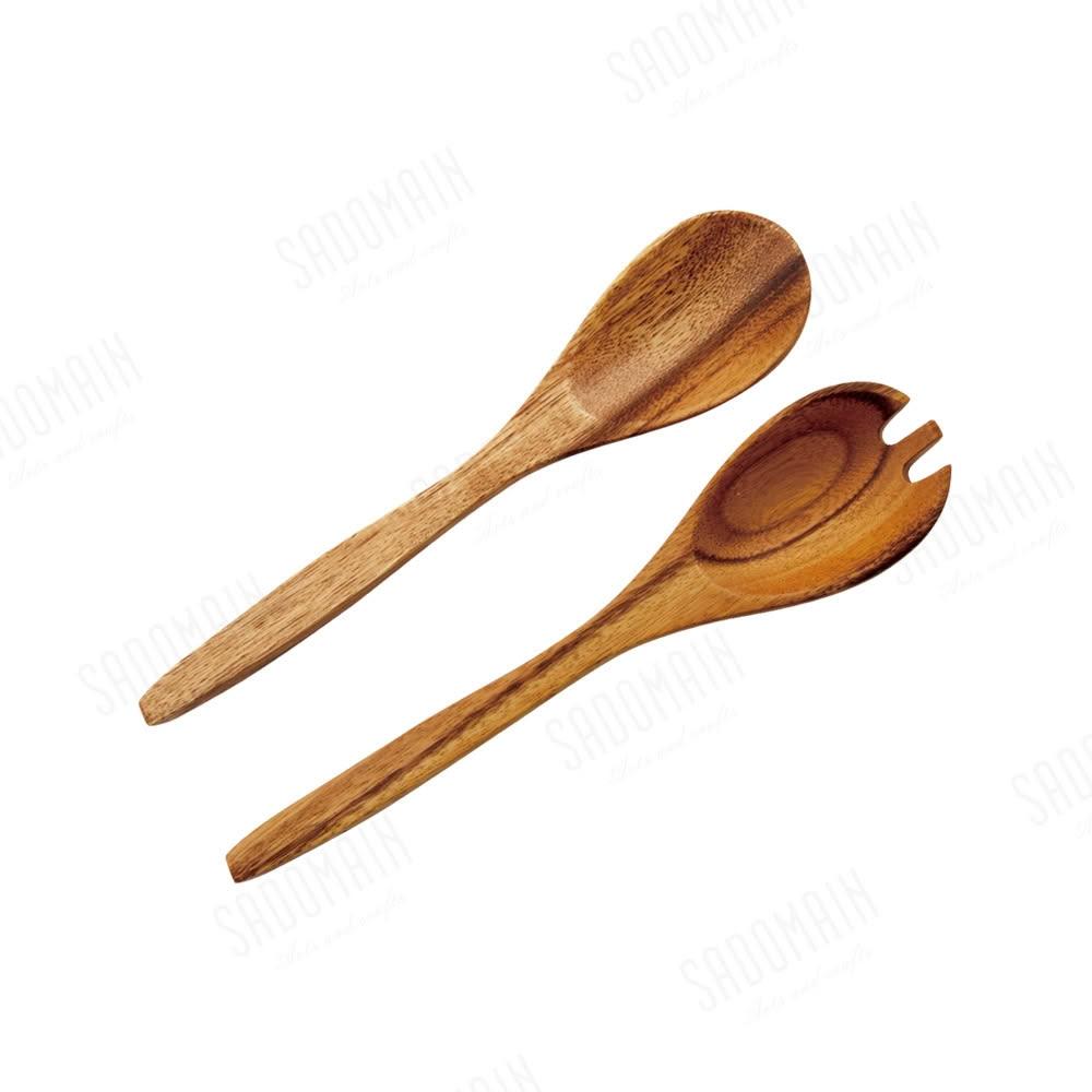 SADOMAIN 仙德曼】仙德曼洋槐沙拉叉匙組WW117 原木叉匙露營木匙原木