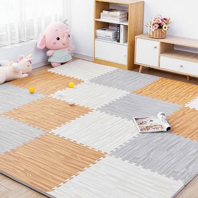 【柏詩互創】巧拼加厚泡沫地墊-一入 30*30CM(SGS認證 不含邊條 緊密拼接)