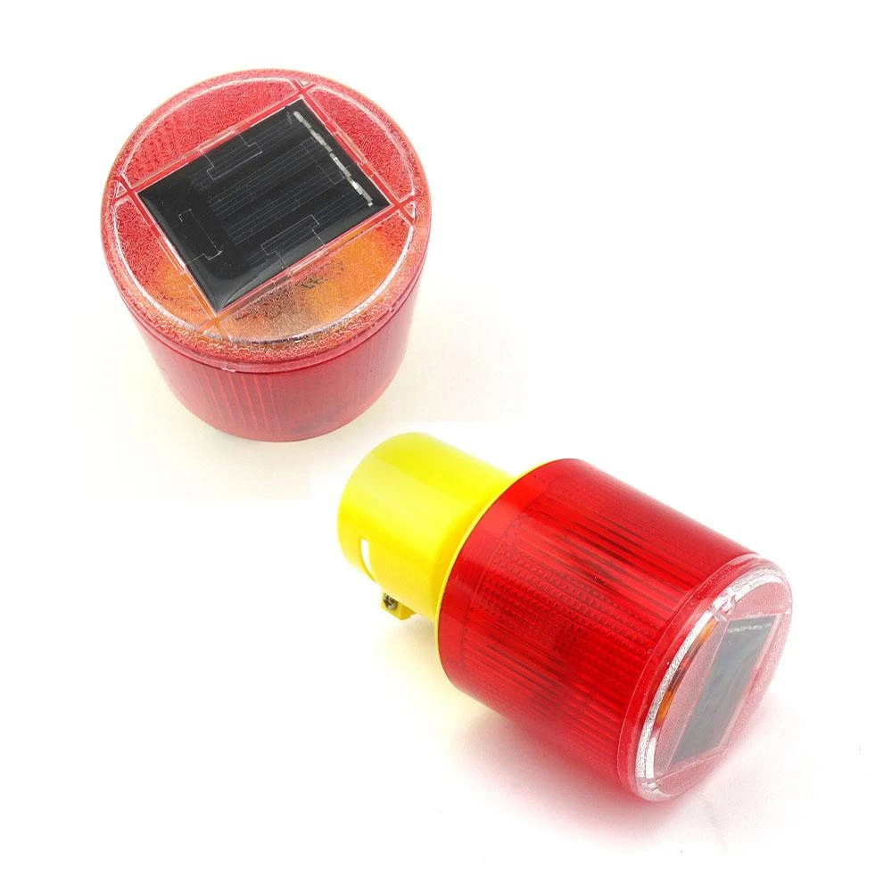 太陽能閃爍燈2入 施工警示燈  交通安全燈 三角錐燈 警示燈 閃光信號燈 道路施工 路障燈 爆閃燈 工程警示燈  防撞燈