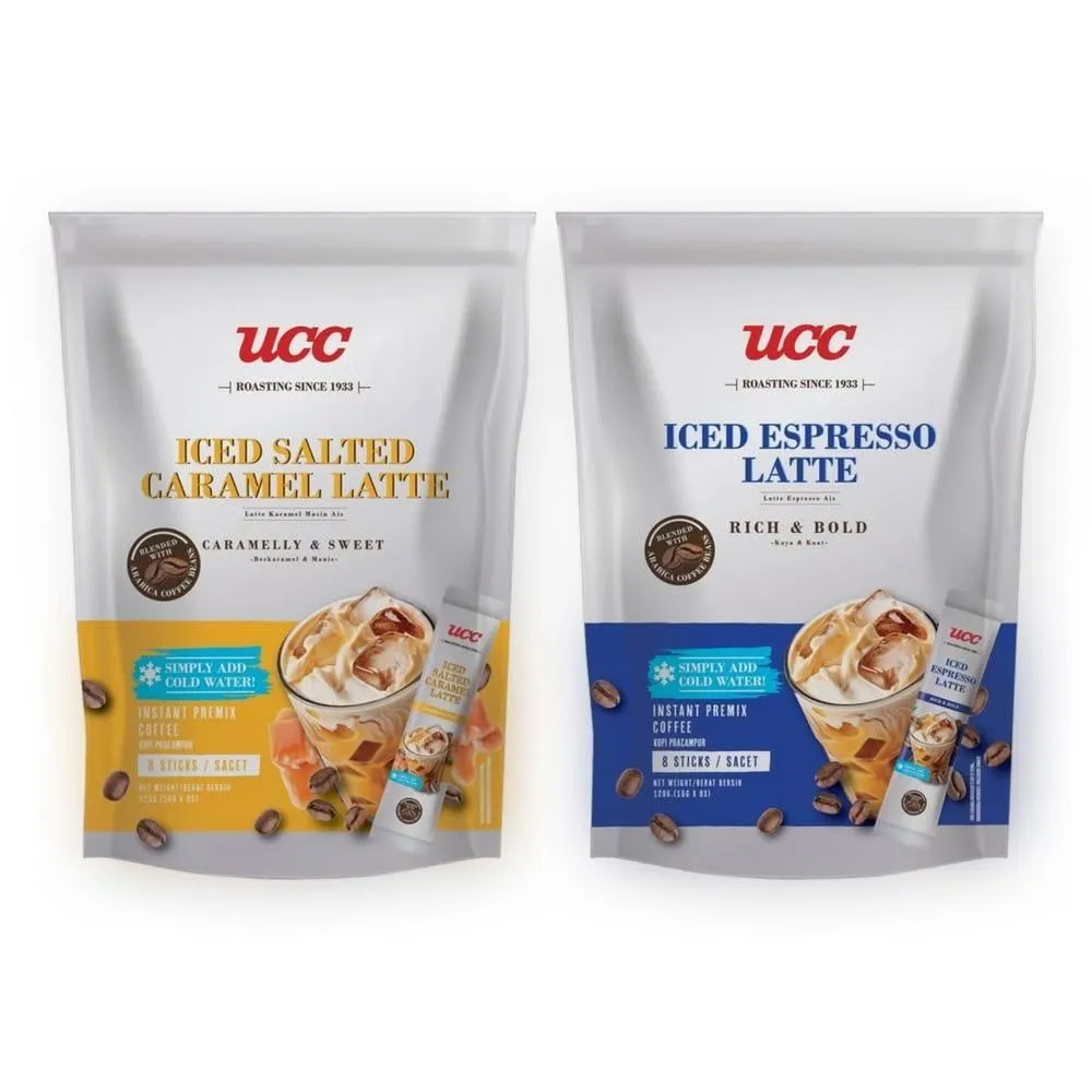 【UCC】冷泡義式香濃拿鐵 冷泡鹽味焦糖拿鐵 即溶咖啡粉 可冷泡/熱泡 原廠公司貨