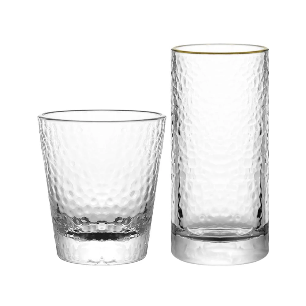 日式玻璃錘紋杯 290ml 耐熱玻璃 錘紋酒杯 威士忌杯 直杯 玻璃杯 水杯 烈酒杯 啤酒杯 燒酒杯 清酒杯 柚子酒杯