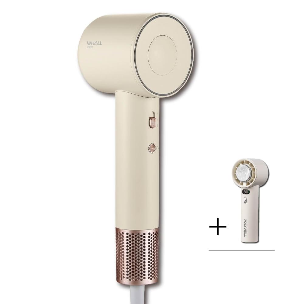【WHALL】搭贈組|專業負離子吹風機 WD-901 (極簡美型 自動冷熱交換 負離子強化護髮_Kimi極美職人推薦)