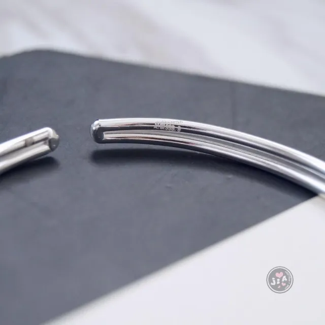 純銀手環交錯交叉雙層足銀手環足銀手鐲足銀999.9