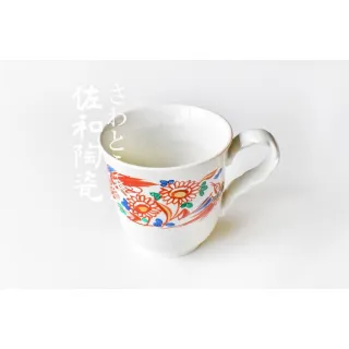 佐和陶瓷餐具批發+【古山窯赤繪馬克杯-日本製XL1404215】花紋馬克杯