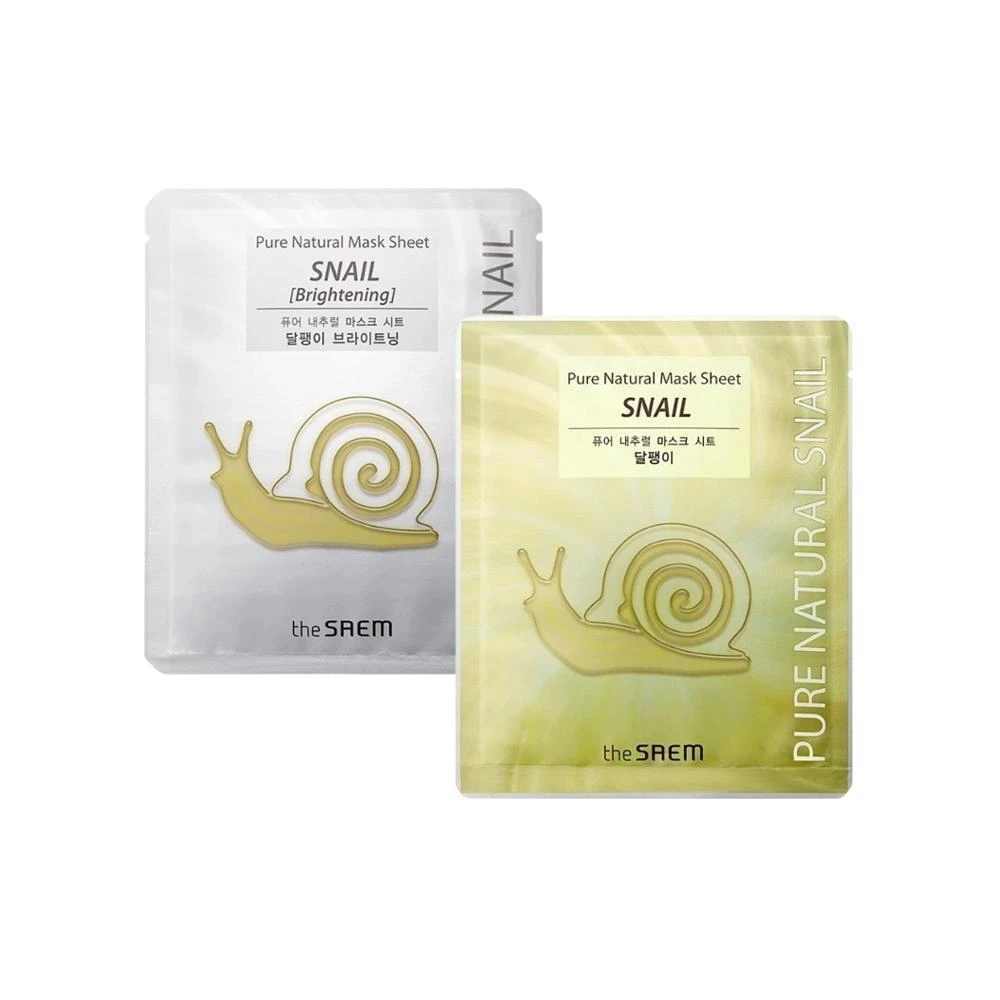 【THE SAEM】韓國 the SAEM 得鮮 淨白蝸牛精華面膜／溫和蝸牛精華面膜 20ml ( 韓國面膜 蝸牛面膜 )