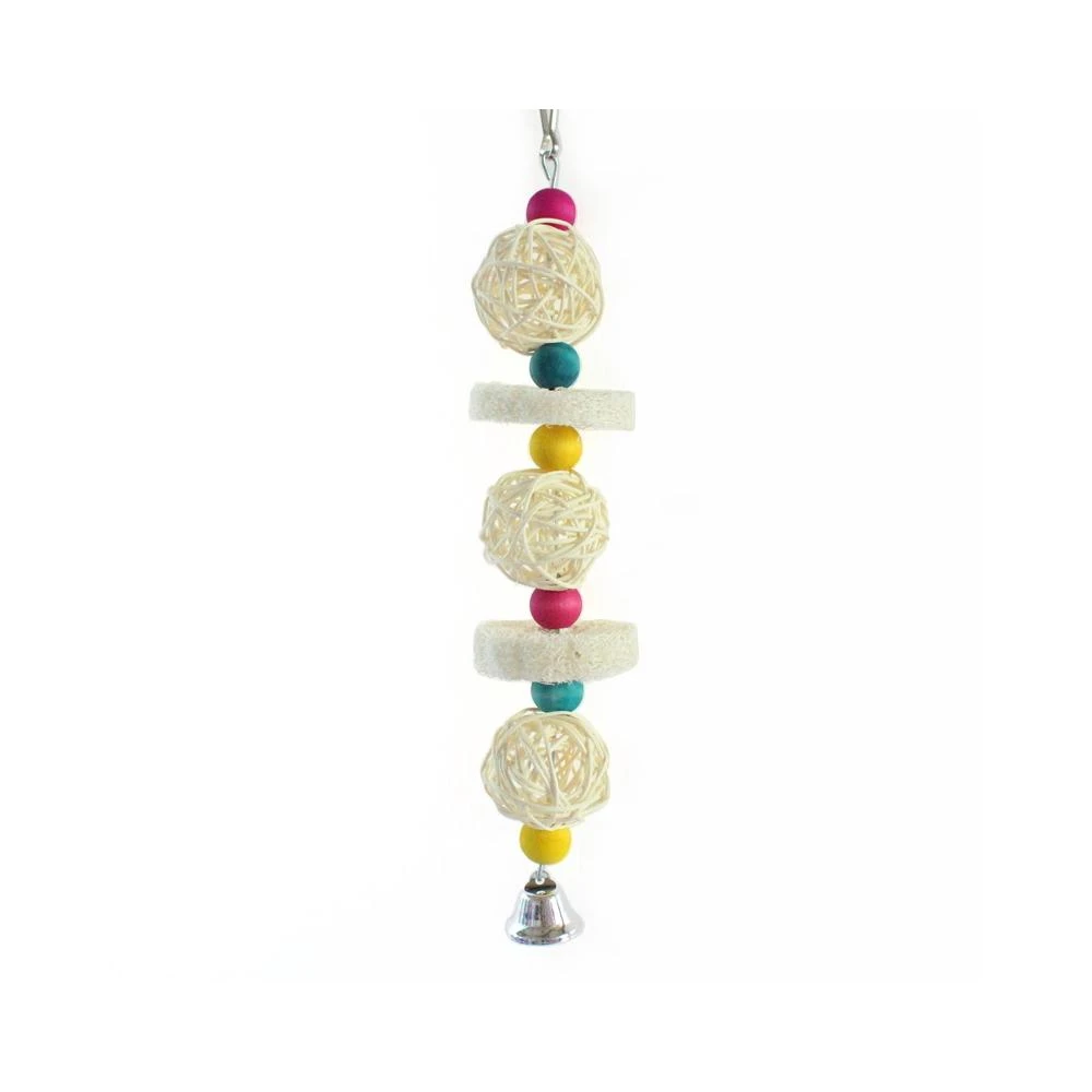 絲瓜絡籐球串 鸚鵡玩具 鸚鵡腳下玩具 鸚鵡消遣時間玩具 波力鸚鵡玩具生活館