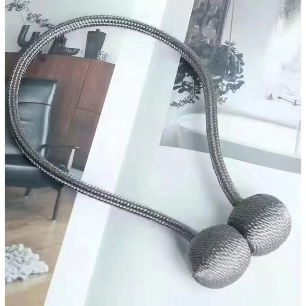 【BLACK PEACOCK 黑孔雀】磁吸窗簾綁帶 窗簾綁帶 門簾綁帶 磁吸編織綁帶 窗簾束繩 窗簾收納 窗簾磁扣 綁繩扣 1入