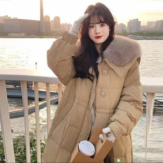 羽絨外套 羽絨服女款高端女冬季中長版韓版白鴨絨外套高級感顯瘦平湖批髮 防寒 保暖羽絨服 白鴨絨外套女生1121 IKXW