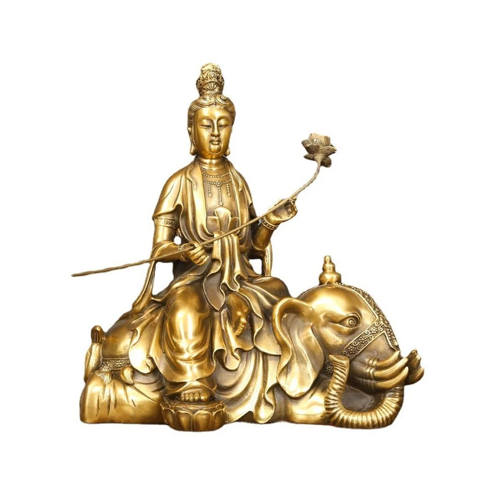 紫銅觀音菩薩坐像家居辦公室桌面迷你觀世音菩薩工藝品佛擺設MMLD1118D